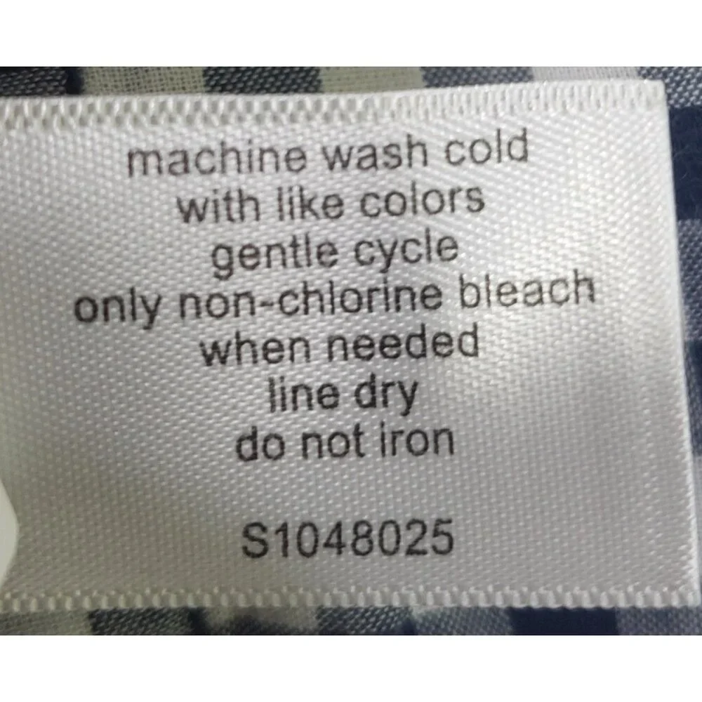 Lane Bryant Womens Blue & White Plaid Button-Up Shirt 24W Long Sleeve Cotton - Picture 11 of 13